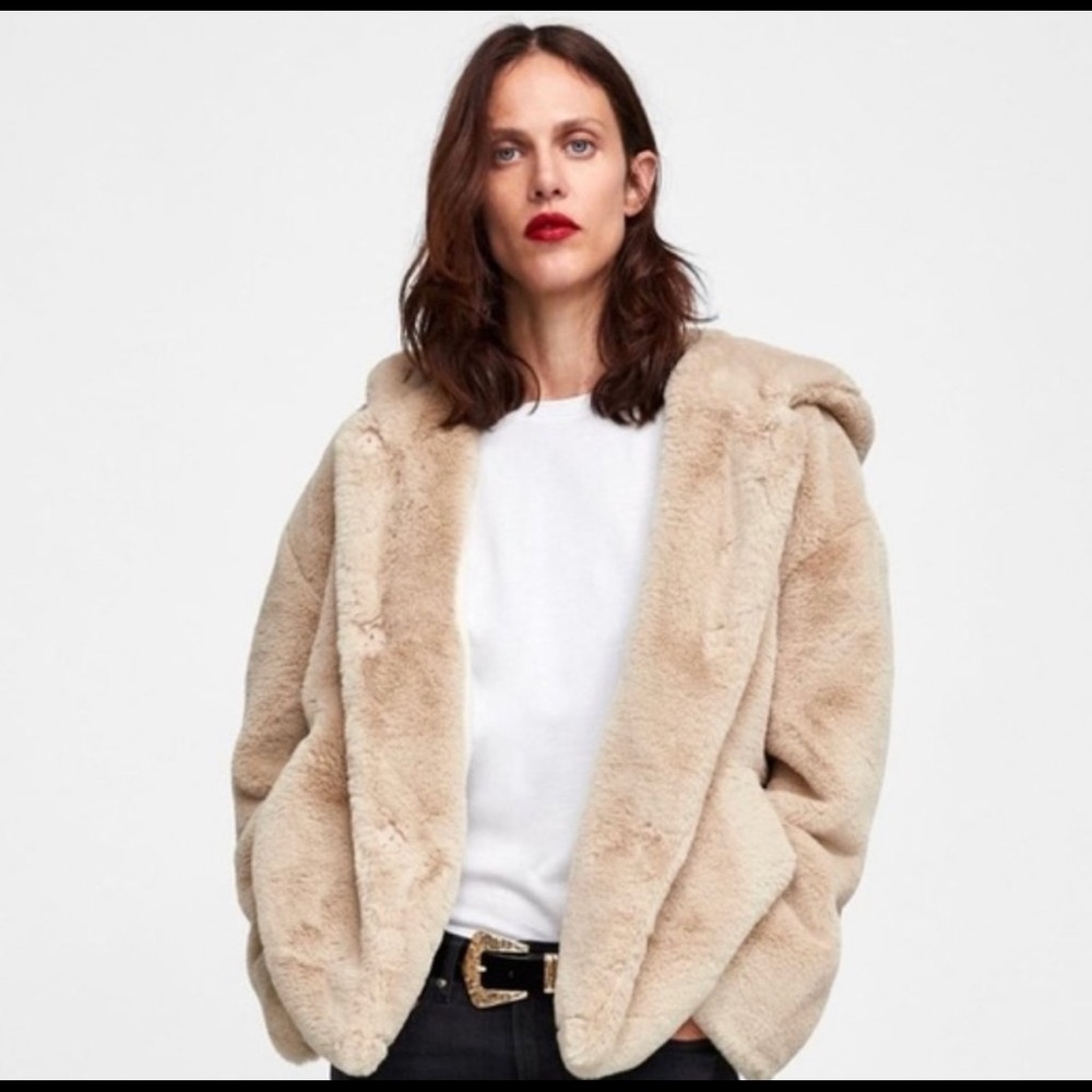 Zara new fur jacket!!